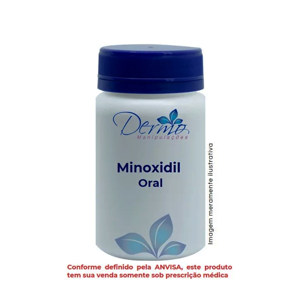 A imagem mostra um exemplo do Minoxidil.